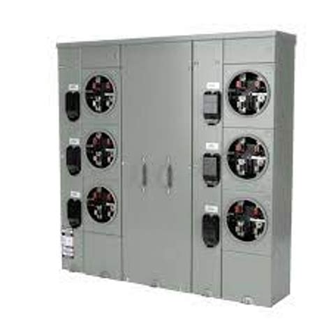 6 bay electric meter box|Siemens WP4611 400 Amp 6 Meter Panel .